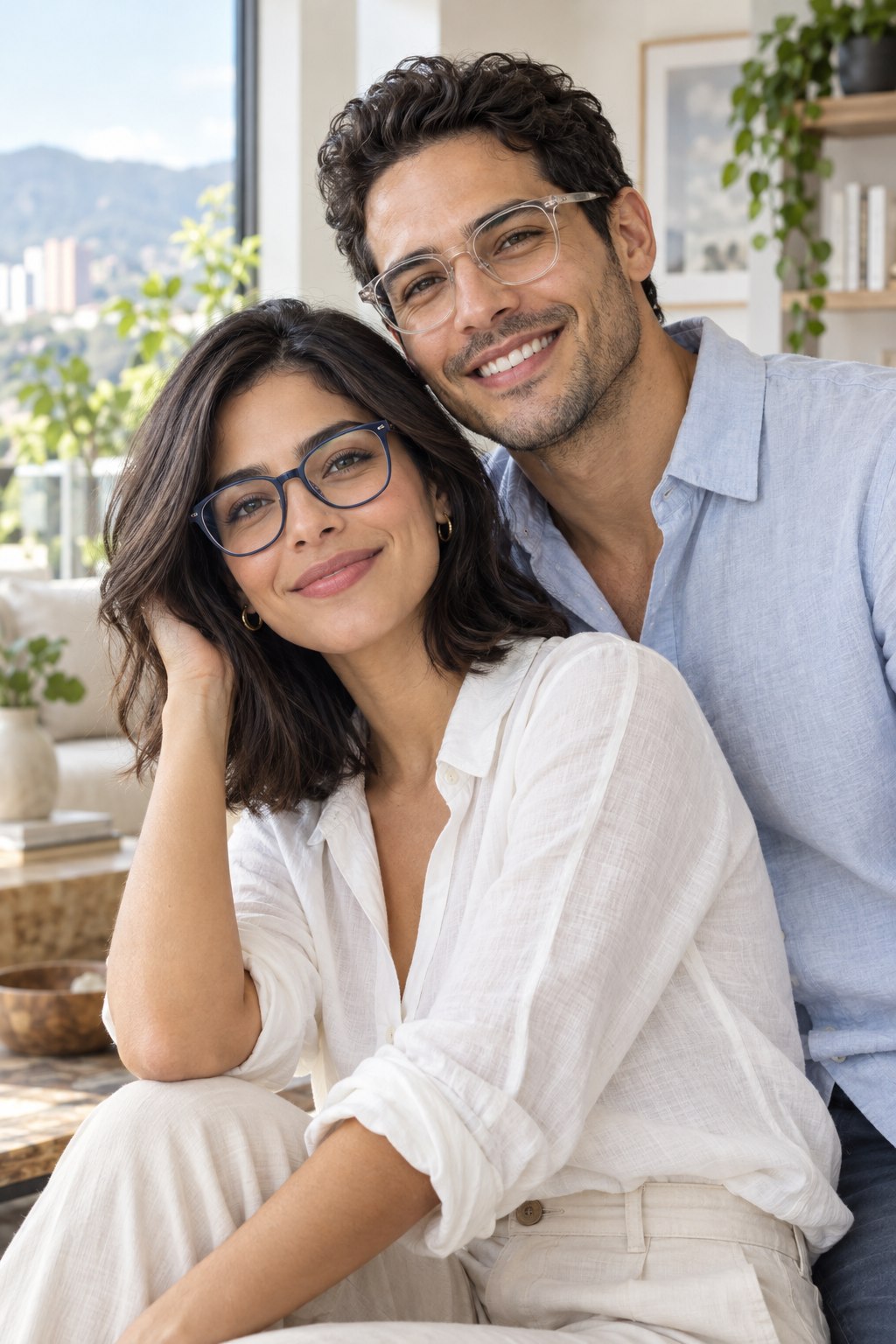 Pareja con gafas Looking